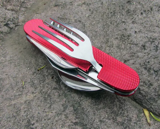 Multifunctional Detachable Folding Travel Tableware Red - Shop at LoveMi