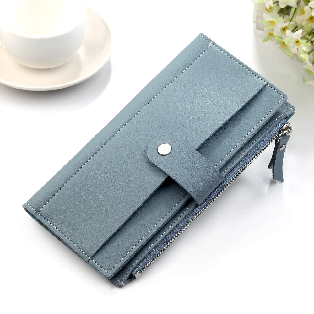 New Ladies Wallet Long Mobile Phone Bag Multifunctional Clutch Blue - Shop at LoveMi