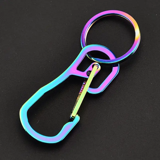 Stainless Steel Creative Keychain Pendant Overall Wire Cutting Colorful - Shop at LoveMi