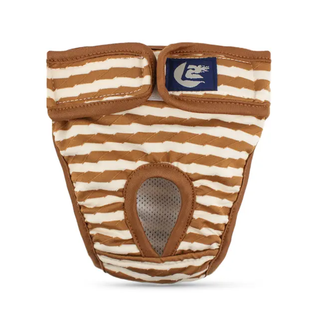 New Pet Striped Physiological Pants Dog Menstrual Pants Anti Harassment Brown - Shop at LoveMi