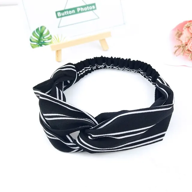 Retro Sports Striped Headband Women Black - Shop at LoveMi