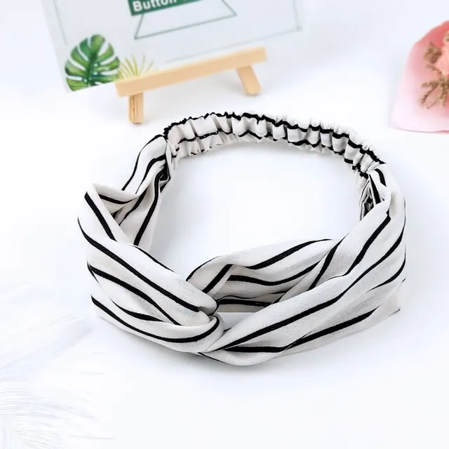 Retro Sports Striped Headband Women White - Shop at LoveMi