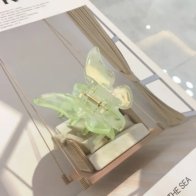Butterfly Clip All Match Super Beautiful Colorful Hair Clip Girl Hair Clip Green - Shop at LoveMi