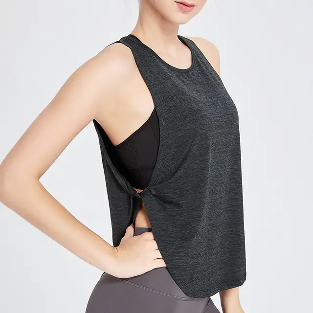 Women's Loose Sexy Sports Vest Black - Shop at LoveMi