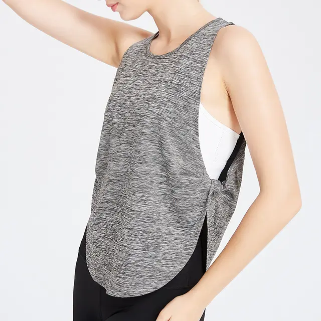 Women's Loose Sexy Sports Vest Grey - Shop at LoveMi