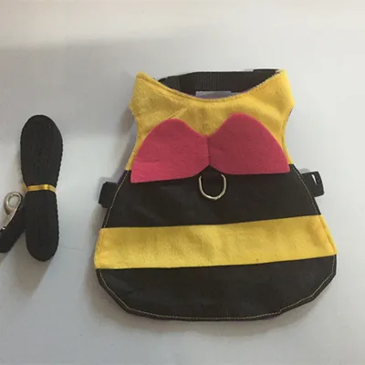 Cute Bee Costume Cat Rope Walking Chest Strap Yellow - Shop at LoveMi