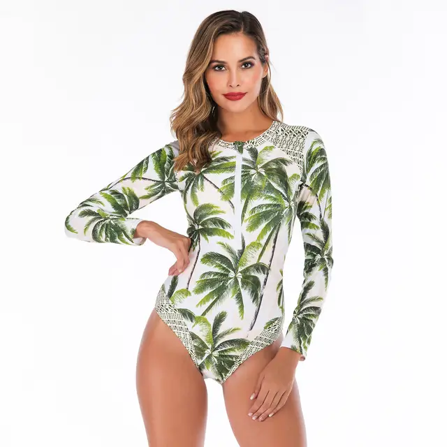 One Piece Swimsuit Halter Swimsuit Wetsuit Green - Shop at LoveMi