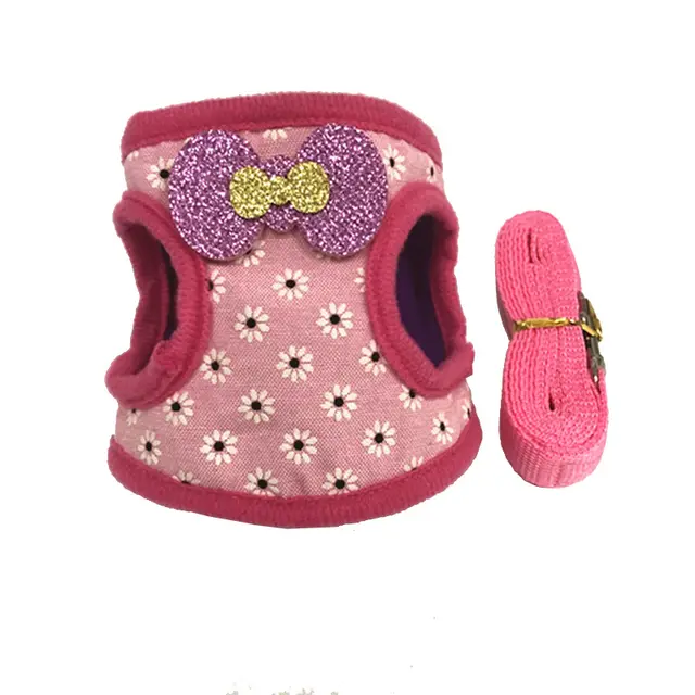 Bunny Special Vest Type Chest Harness Traction Rope Pink - Shop at LoveMi