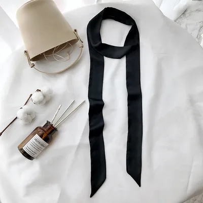 Wide Ribbon Belt Female Decorative Dress Chiffon Belt Fabric Female With Skirt Belt Black - Shop at LoveMi