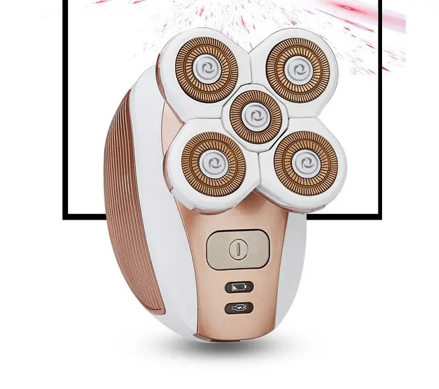 USB Charging Five head Floating Epilator Gold - Shop at LoveMi