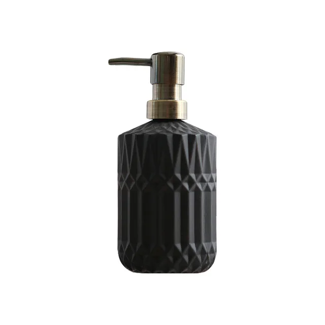 Glass Bottling Creative Home Furnishing Hotel Supplies Bathroom Hand Soap Glass Bottle Black - Shop at LoveMi