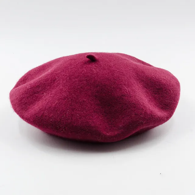 British Retro Autumn And Winter Women's Beret Wine Red - Shop at LoveMi