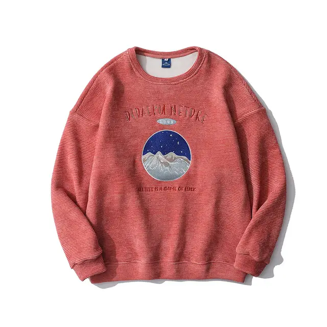 Tide Brand Winter Thickening Trend Loose Pullover Pink - Shop at LoveMi