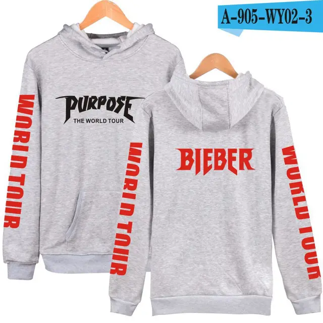 The New Justin Bieber Co Branded The Same Hooded Sweater Hoodie Grey - Shop at LoveMi