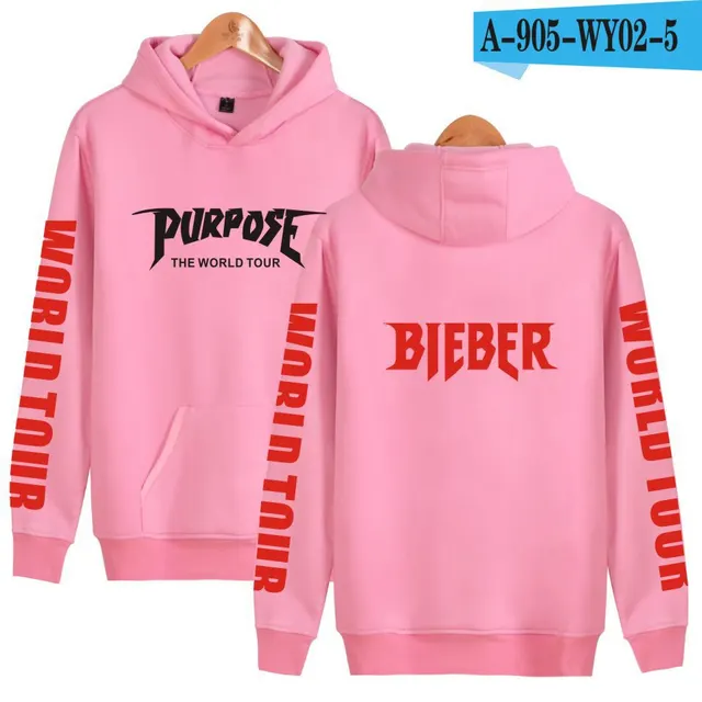 The New Justin Bieber Co Branded The Same Hooded Sweater Hoodie Pink - Shop at LoveMi