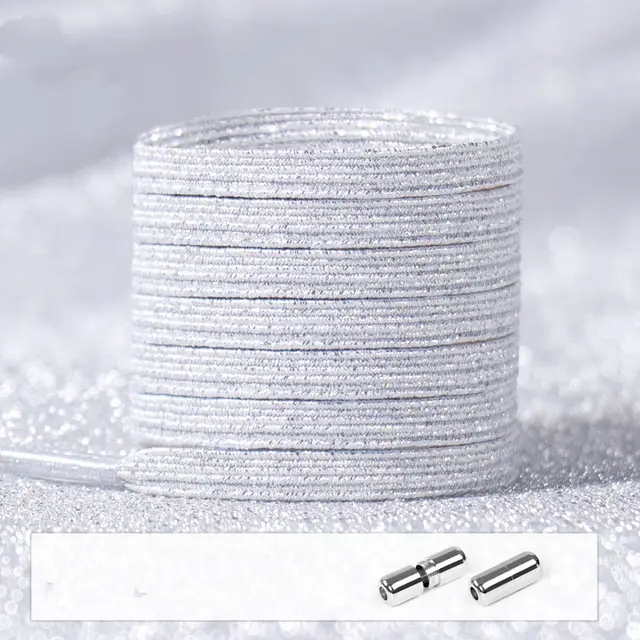 Lace Buckle Lazy Elastic Elastic Beautiful Laces White - Shop at LoveMi