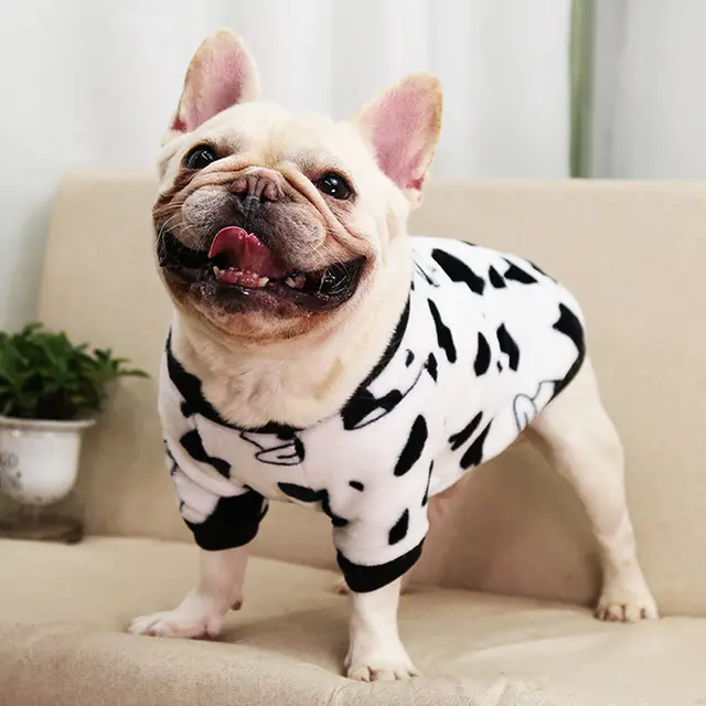 Puppy Autumn And Winter Warm Pajamas Jacket Pet Supplies White - Shop at LoveMi