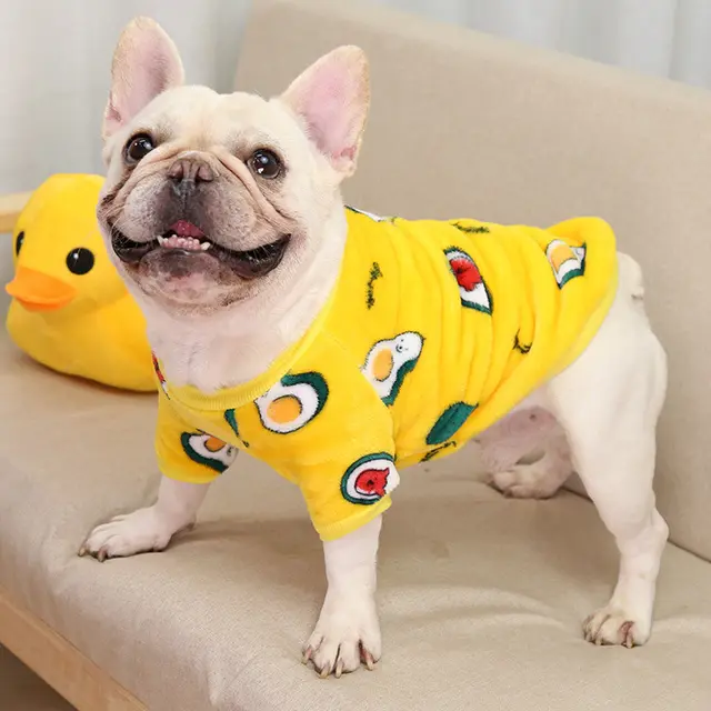 Puppy Autumn And Winter Warm Pajamas Jacket Pet Supplies Yellow - Shop at LoveMi