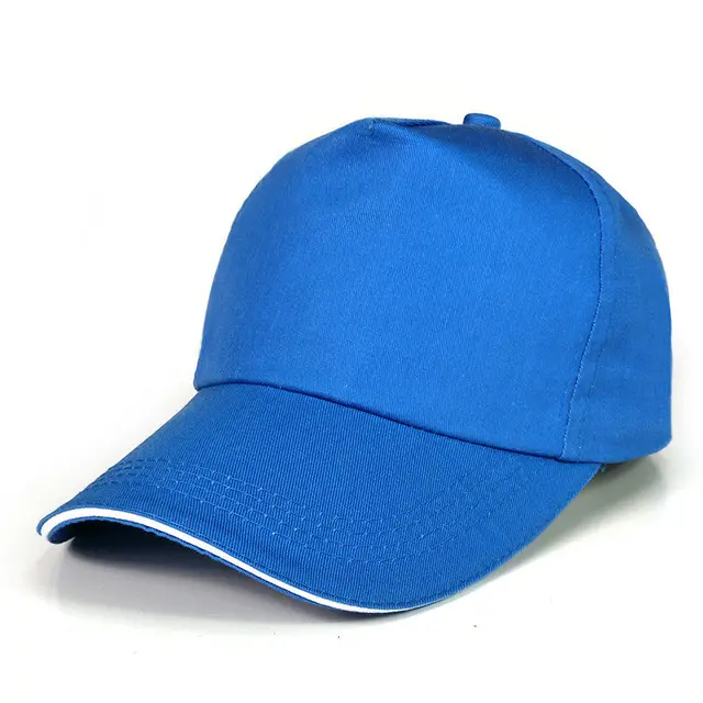 Baseball Cap Custom 5 piece Cotton Advertising Cap Embroidery Work Cap Blue - Shop at LoveMi
