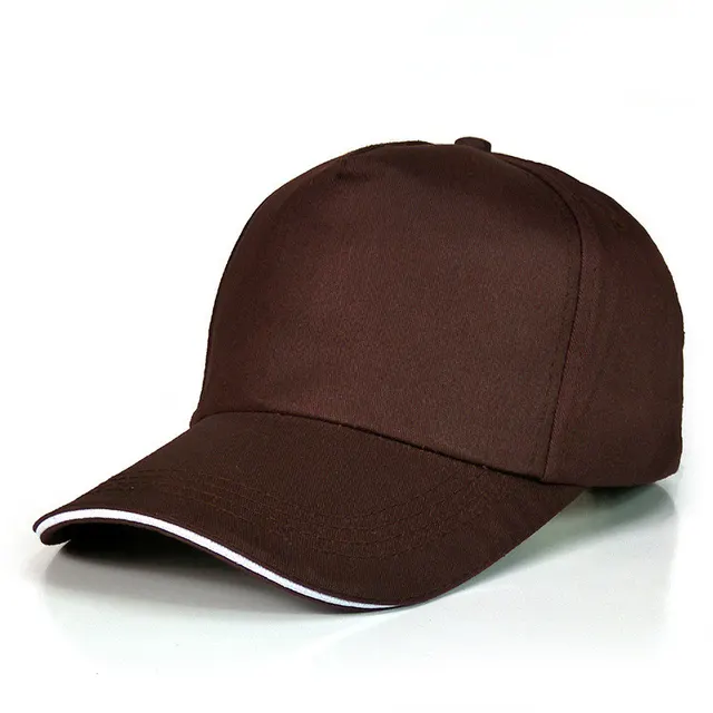 Baseball Cap Custom 5 piece Cotton Advertising Cap Embroidery Work Cap Coffee - Shop at LoveMi