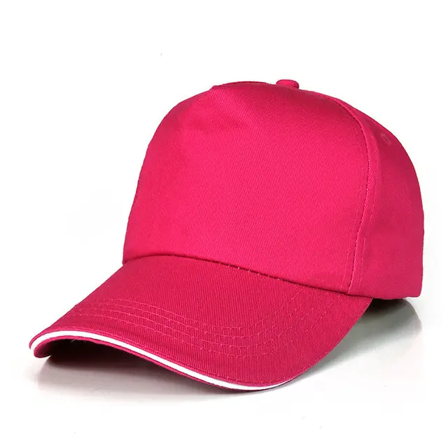 Baseball Cap Custom 5 piece Cotton Advertising Cap Embroidery Work Cap Rose Red - Shop at LoveMi