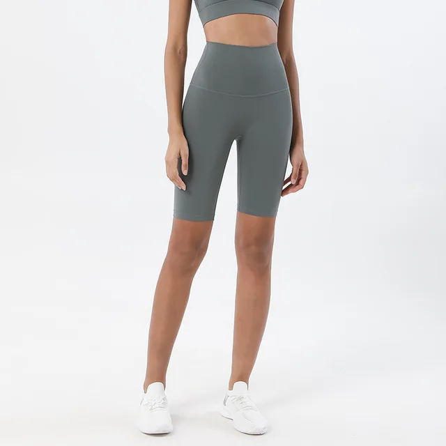 Fitness Pants High Waist Peach Hips Five Point Tight Yoga Shorts Yoga Pants Green - Shop at LoveMi