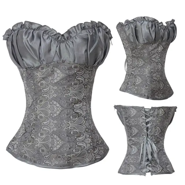 European And American Court Corset Corset Grey - Shop at LoveMi