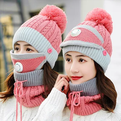 Fleece Thickened Cycling Windproof Cap Pink - Shop at LoveMi