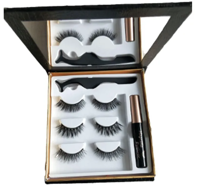 Magnetic Liquid Eyeliner and False Eyelashes Set Black - Shop at LoveMi