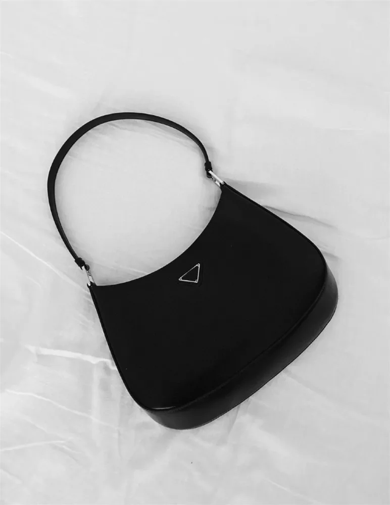 Retro Baguette All match One shoulder Portable Leather Handbag Black - Shop at LoveMi