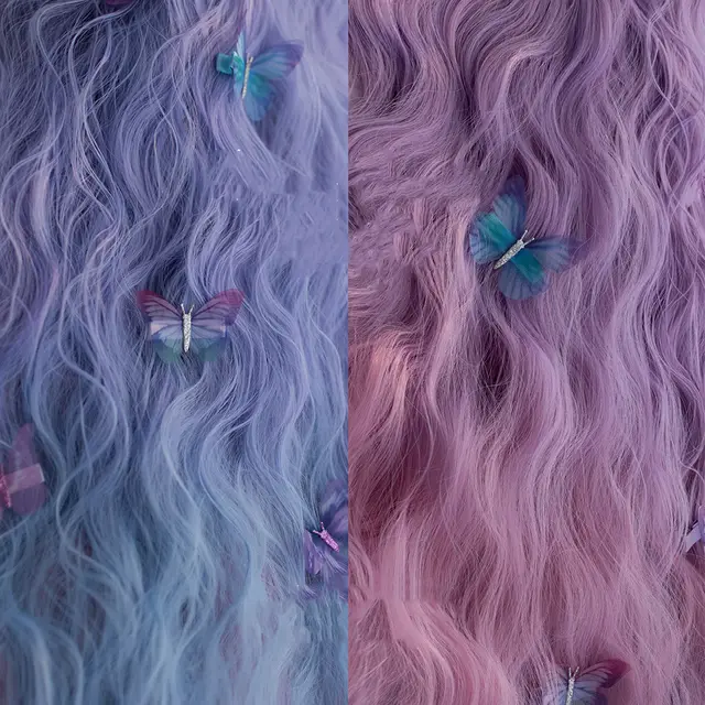 Harajuku Soft Girl Lolita Wig Candy Color Lolita Long Curly Hair - Shop at LoveMi