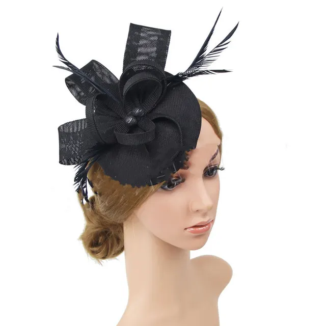 Party Photo Hair Accessories European and American Imitation Linen Yarn Headdress Black - Shop at LoveMi