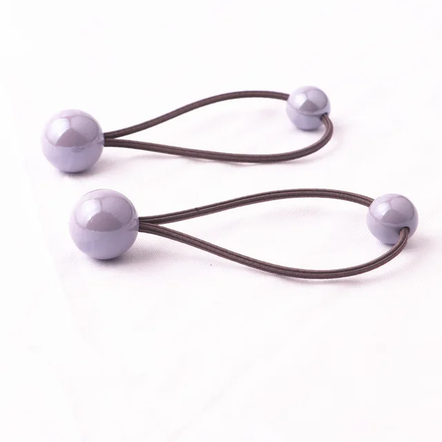 Colorful Hair Tie Shiny Hair Rope Ball Ball Head Rope Braided Headdress Purple - Shop at LoveMi