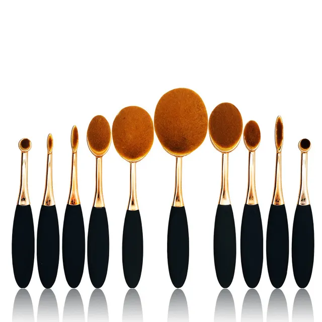 Cosmetic Brush Set With 10 Toothbrushes Gold - Shop at LoveMi