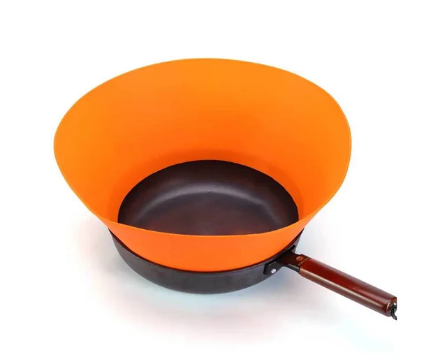 Creative Environmentally Friendly Silicone Splash Pot Cover Orange - Shop at LoveMi
