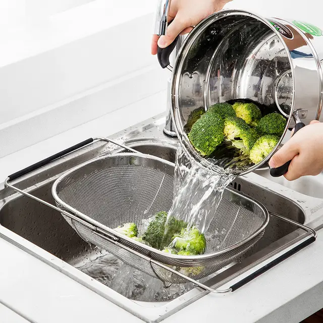 Simple Stainless Steel Drain Rack Sink Steel Color - Shop at LoveMi