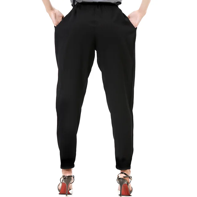 Ladies Long Casual Harem Pants Black - Shop at LoveMi