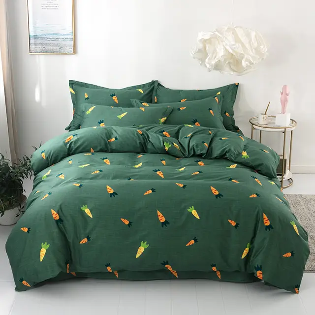 Pure Cotton Simple Four Piece Full Cotton Kit, Bed Sheet, Quilt Cover, Pillowcase - Shop at LoveMi