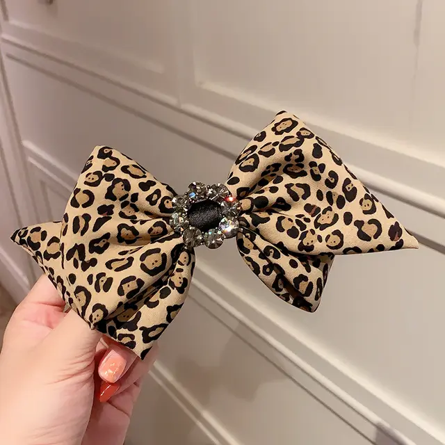 Leopard Print Big Bow Temperament Hair Accessory - Shop at LoveMi