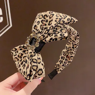 Leopard Print Big Bow Temperament Hair Accessory - Shop at LoveMi