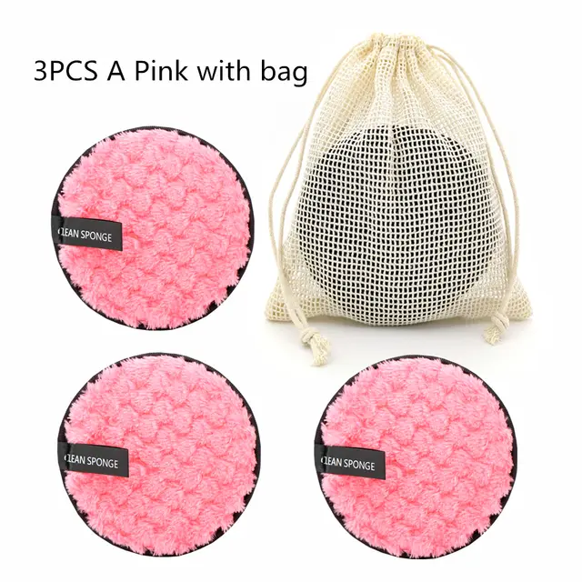 Pineapple Grid Cleansing Pad Round Water Cleansing Cotton Makeup Remover Puff C Set - Shop at LoveMi
