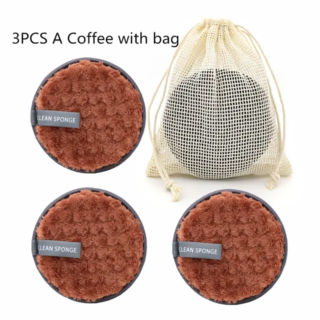 Pineapple Grid Cleansing Pad Round Water Cleansing Cotton Makeup Remover Puff D Set - Shop at LoveMi