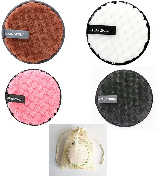 Pineapple Grid Cleansing Pad Round Water Cleansing Cotton Makeup Remover Puff I Set - Shop at LoveMi