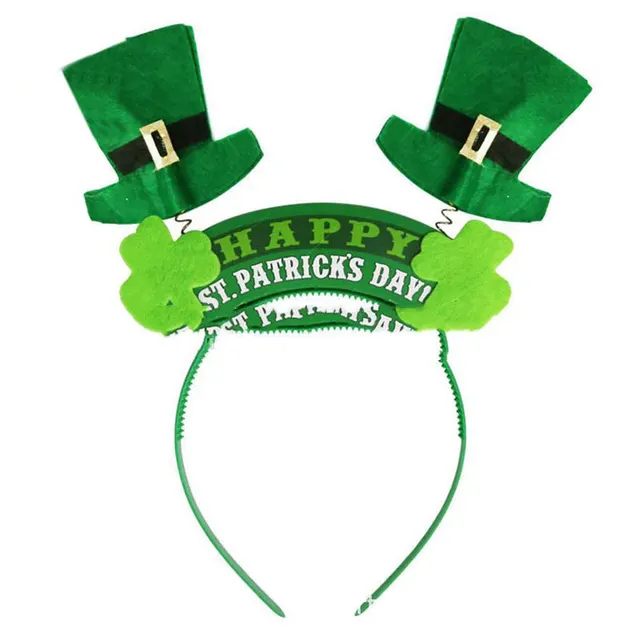 Irish Section Head Buckle Green Shamrock Bow Foam Headband - Shop at LoveMi