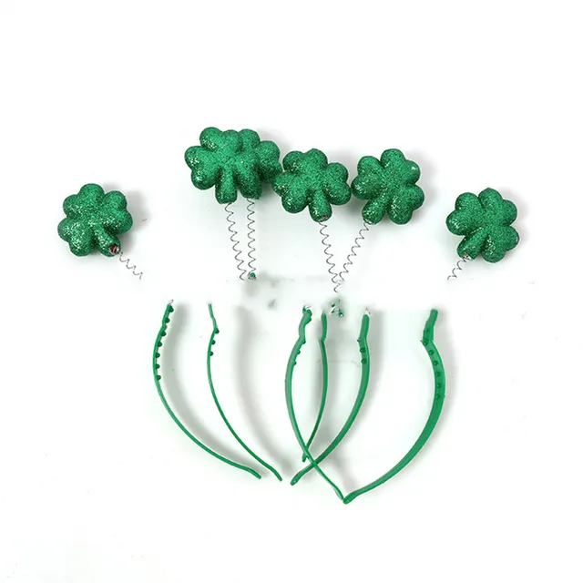 Irish Section Head Buckle Green Shamrock Bow Foam Headband - Shop at LoveMi