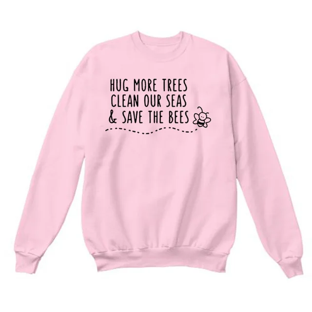 Four Line Hoodie Letter Printed Hoodie Pink - Shop at LoveMi