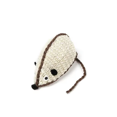 Cat Simulation Sisal Mouse Toy Beige - Shop at LoveMi