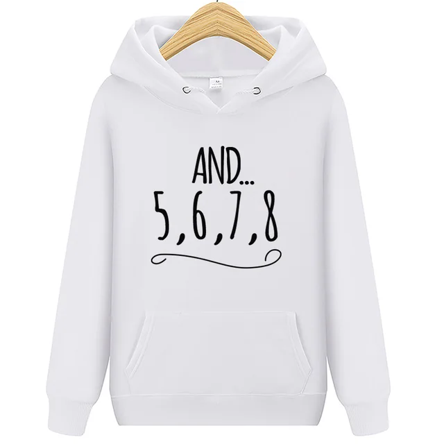 And 5 6 7 8 Dance Teacher For Women Man Hoodie Cotton Casual White - Shop at LoveMi