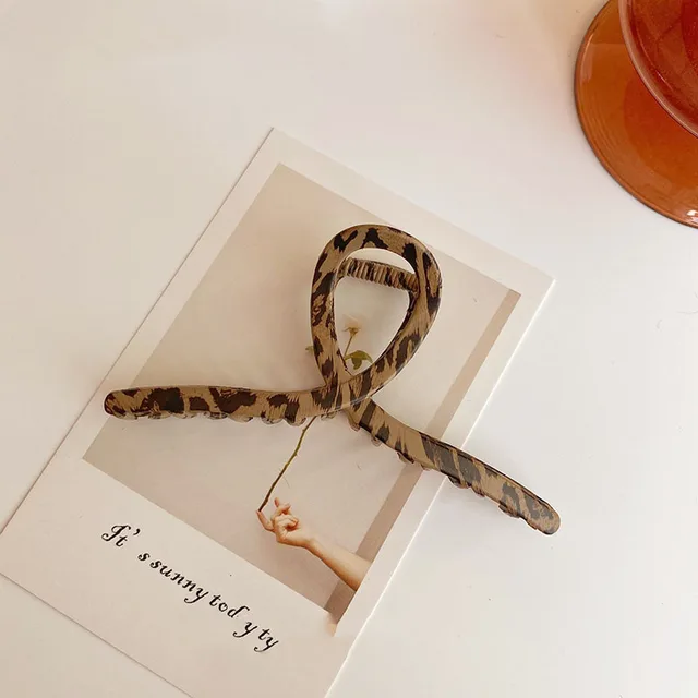 New Shark Clip Catch Clip Headdress Leopard Print Hair Clip Back Head Hairpin - Shop at LoveMi