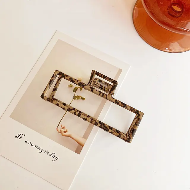 New Shark Clip Catch Clip Headdress Leopard Print Hair Clip Back Head Hairpin - Shop at LoveMi